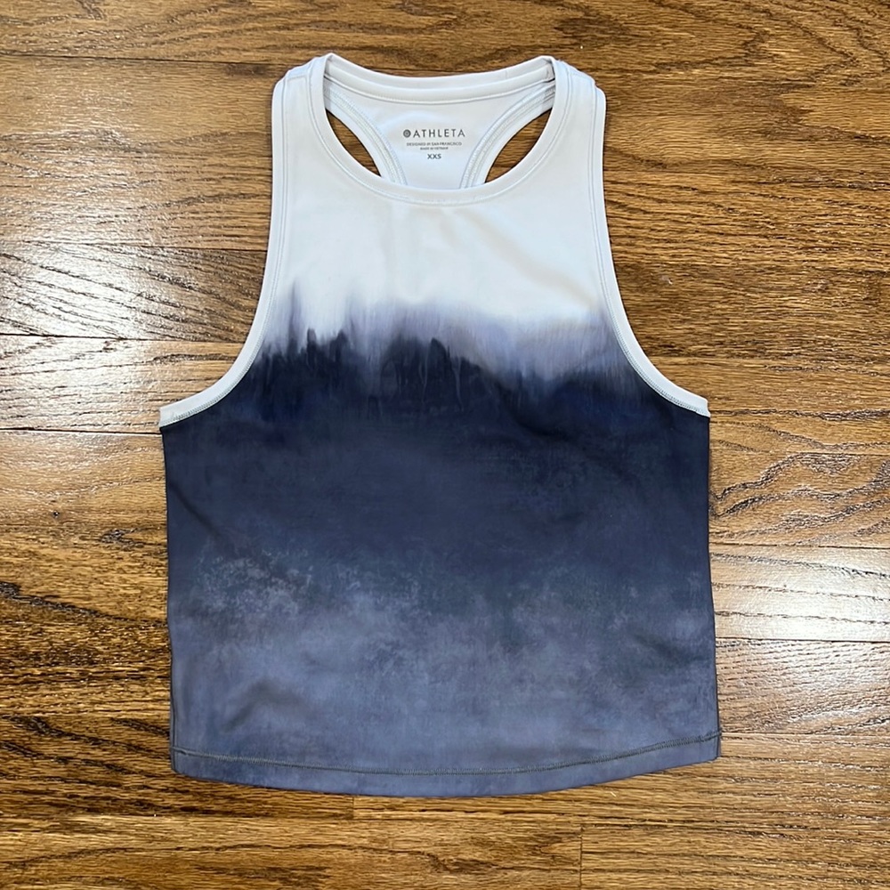 Like New Athleta size XXS crop tank. Razor back, crop, no shelf bra. - Picture 1 of 3